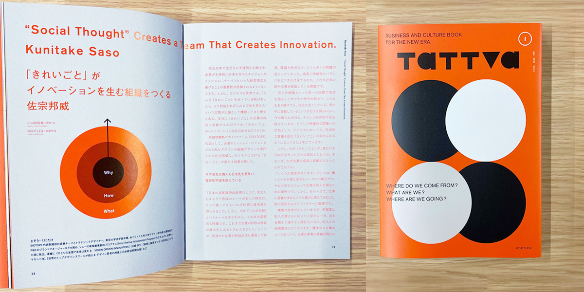【tattva 創刊号】佐宗 インタビュー掲載